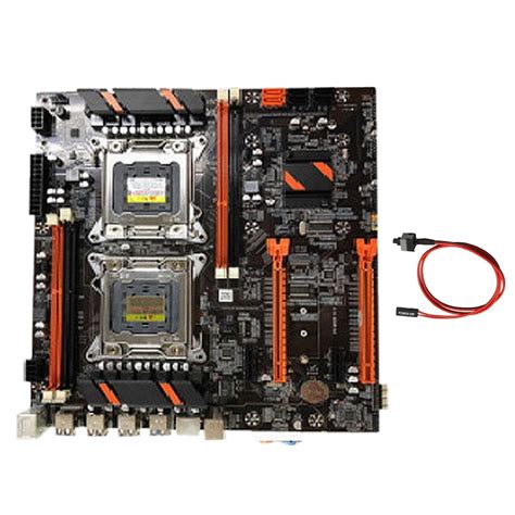X79 Dual Cpu Motherboard Lga 2011 With Switch Cable M2 Nvme Sata3 Usb3