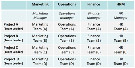 Using a functional structure also has a significant downside: Matrix structures | tutor2u Business