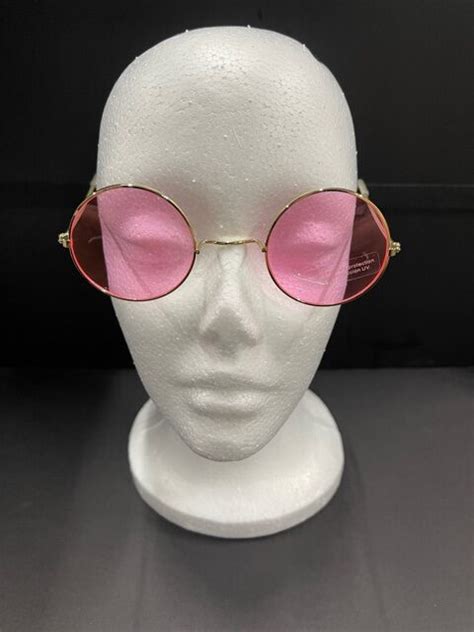Pink Round Hippie Retro Glasses Gypsy Treasure Costumes And Cosmetics
