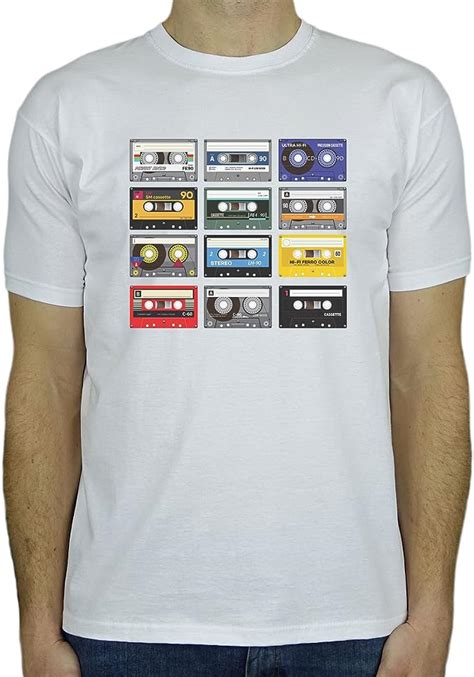 Retro Cassette Tapes Music Lovers Mens T T Shirt Uk Clothing