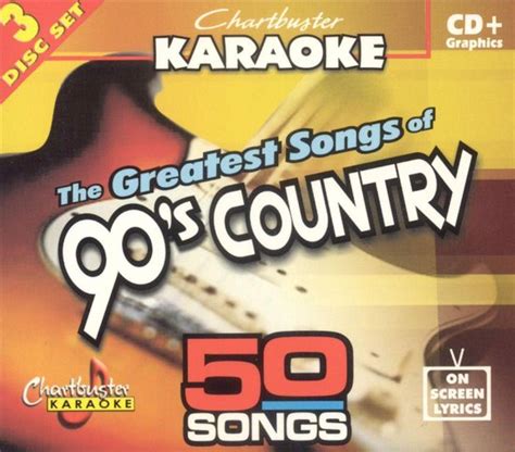 chartbuster karaoke greatest songs of 90s country hits karaoke cd album muziek