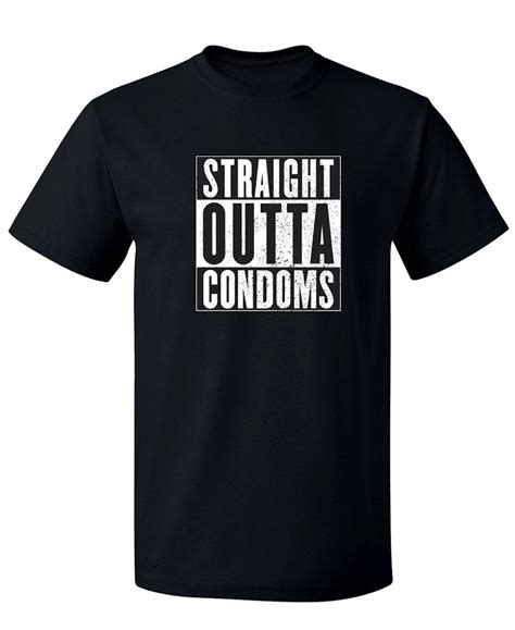 Straight Outta Condoms Logo Funny Unisex T Shirt Etsy