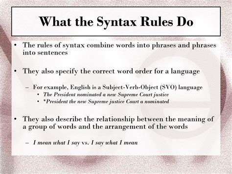 Ppt Ch 2 Syntax The Sentence Patterns Of Language Powerpoint