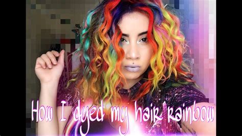 Rainbow Hair Using Sparks And Adore Hair Dye Youtube