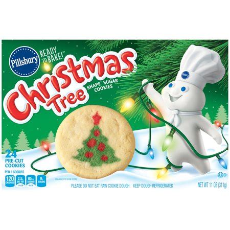 It's the same cookie dough you've always loved, but now weve refined our process and ingredients so it's safe to eat the dough before baking. Pillsbury Ready to Bake!™ Christmas Tree Shape™ Sugar Cookies 24 ct Box - Walmart.com