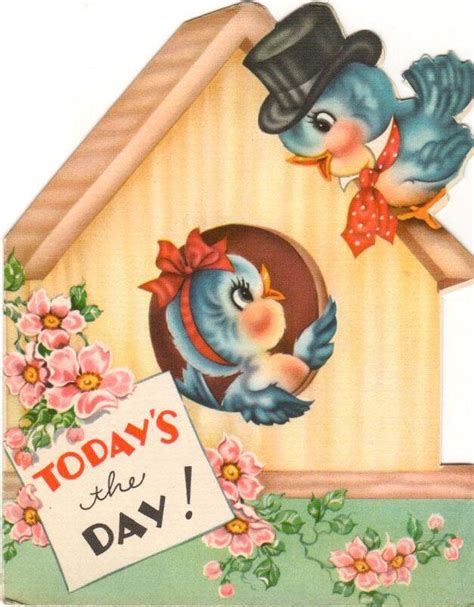 Birthday Bluebirds Vintage Valentine Cards Vintage Birthday Cards