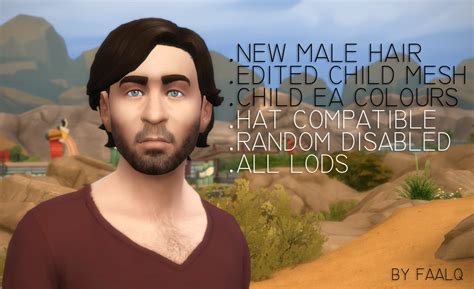 Maxis Match Cc For The Sims 4 Faalq Wavy Male Hair