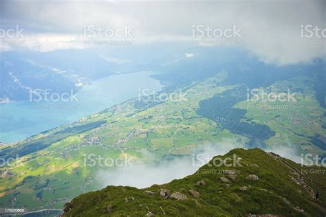 Aerial View Of Switzerland Stock Photo Download Image Now Aerial