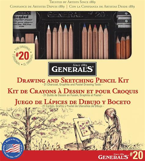 Generals Pencil 20 Drawing And Sketching Pencil Kit
