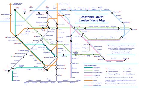 Tube Map Of South London Metro Proposals District Daves London