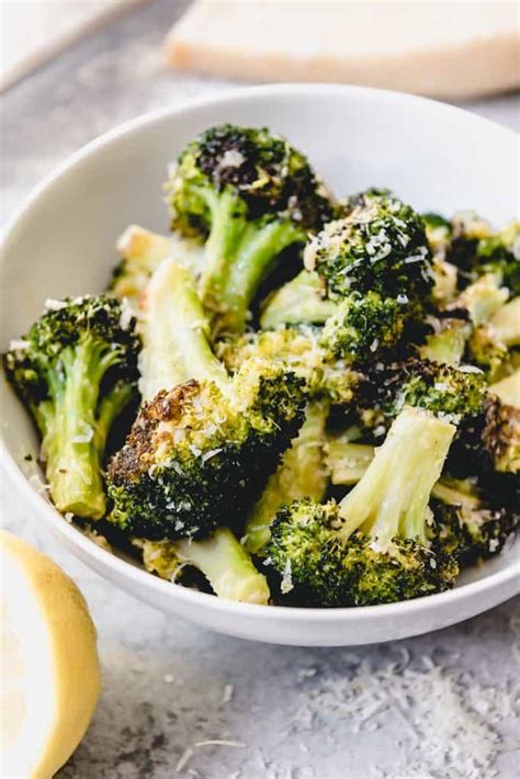 oven roasted broccoli with garlic parmesan and lemon house of nash eats