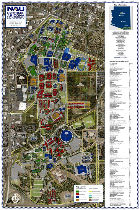Northern Arizona University Campus Map