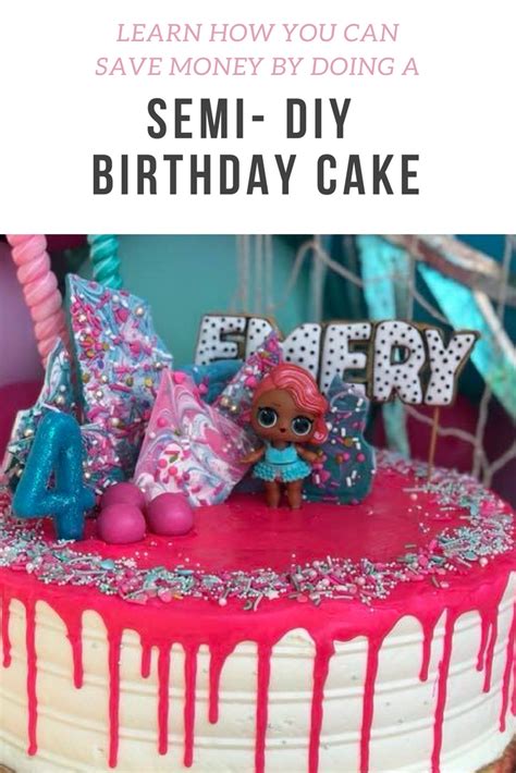 Another lol cake that suits to your little girls birthday the cake made of butter cream frosting. Semi-DIY Birthday Cake - The House For Home
