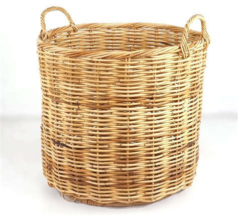 Large Vintage Wicker Basket With Lot 1071512 Allbids