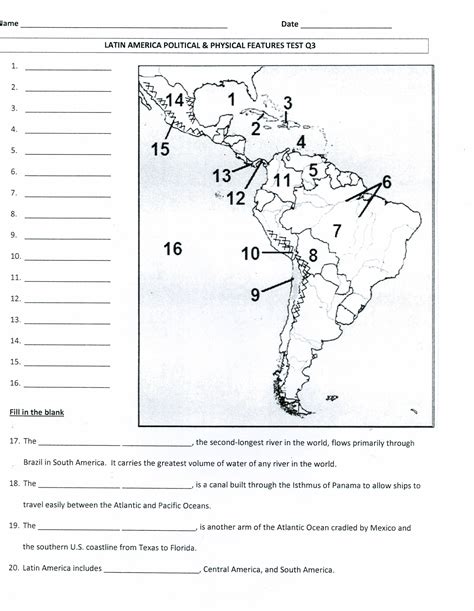The Latin American Map Test A Comprehensive Guide World Map Colored