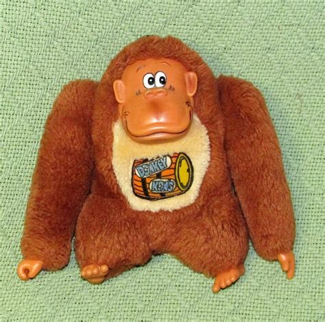 Vintage 1982 Donkey Kong Etone 7 Plush Stuffed Nintendo Gorilla Animal