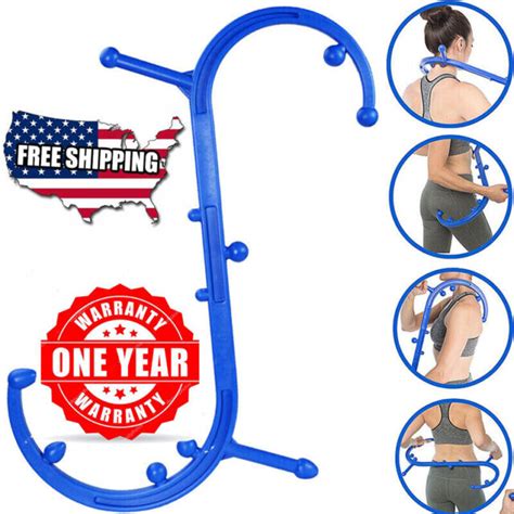 Self Massage S Shaped Hook All Body Massage Trigger Point W11 Numbered Knobs Ebay