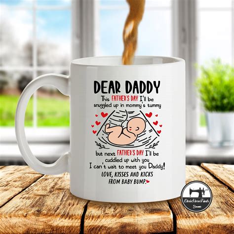 Dear Daddy Mug First Time Dad Mug First Fathers Day Etsy
