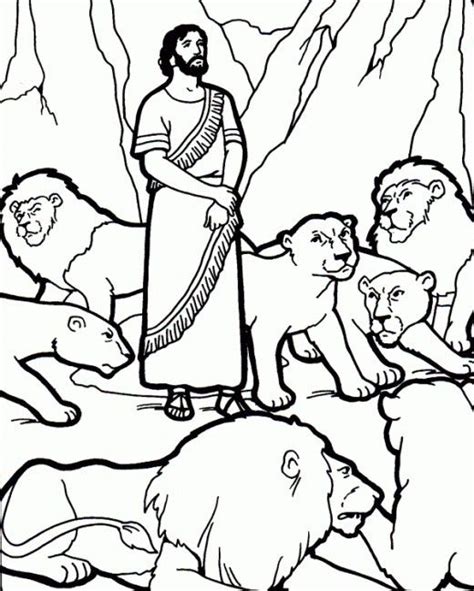 Animals In The Bible Printable Coloring Pages Daniel In The Lions