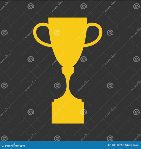 Vector Winner Cup Flat Icon Golden Symbol Of Win Stock Vector