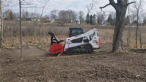 Bobcat T770 With Fecon Forestry Mulcher Part2 Youtube