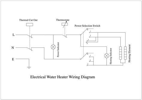 Electrical Water Heater Wiring Diagram Edrawmax Templates