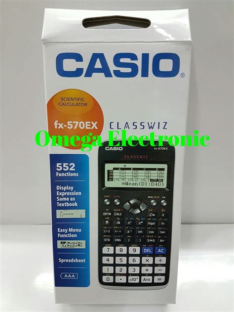Natural display natural input allowing you to enter equations as you'd write them on paper, using fractions, roots. Jual Casio FX 570 EX - Scientific Kalkulator FX-570EX ...