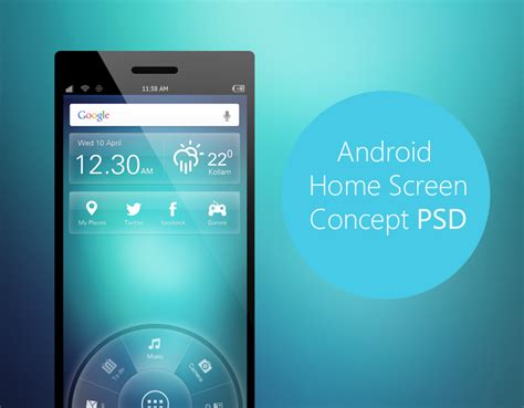 Android Home Screen Concept Freebies Fribly