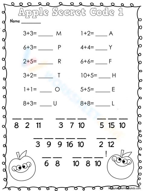 Free Printable Crack The Code Worksheet For Students