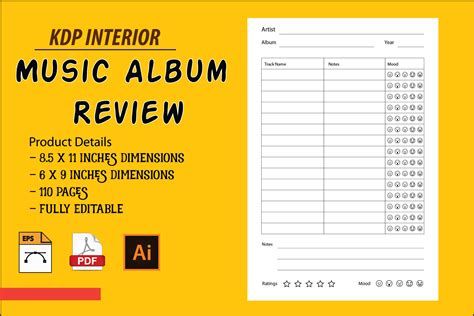 Music Album Review Grafica Di Unidara · Creative Fabrica