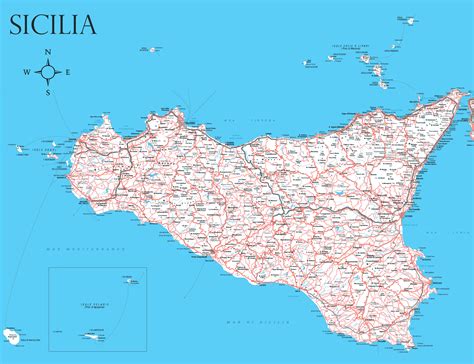 shelley truss: Map of Sicilia Sicily