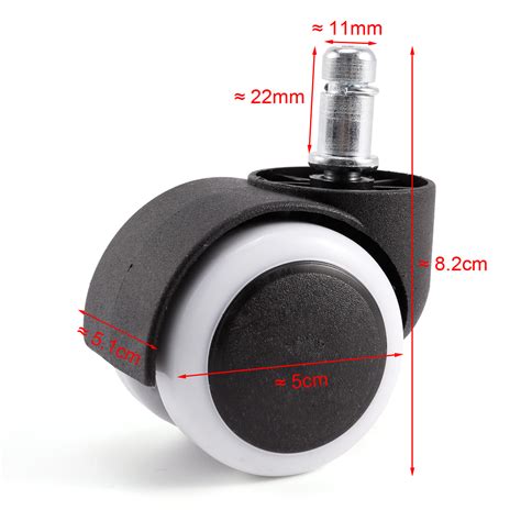 Informationen zu bürostuhlrollen, geeignet für teppich oder hartboden. 10 Stück Weichbodenrollen Bürostuhlrollen Bürostuhl Rollen ...