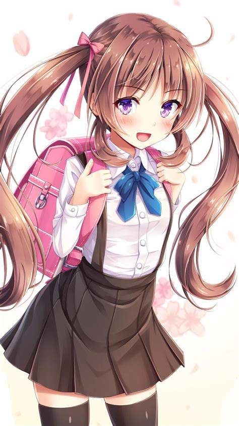 Find the best kawaii anime wallpaper on getwallpapers. Cute Anime School Girl Wallpapers - Wallpaper Cave
