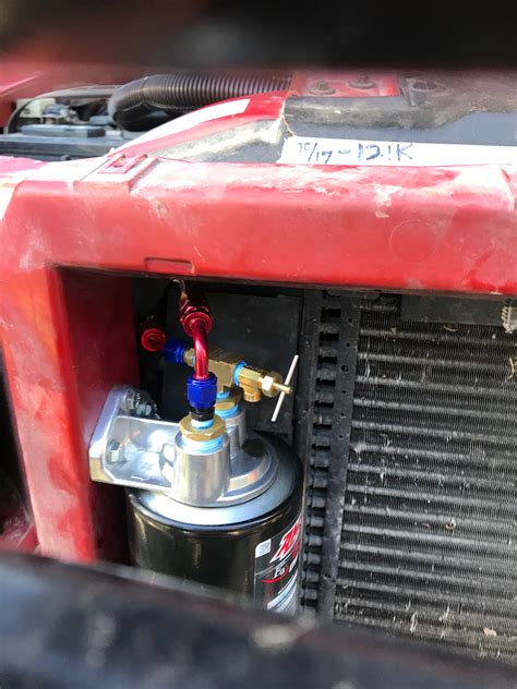 My Diy Oil Bypass With Amsoil Filter Ford Powerstroke Diesel Forum