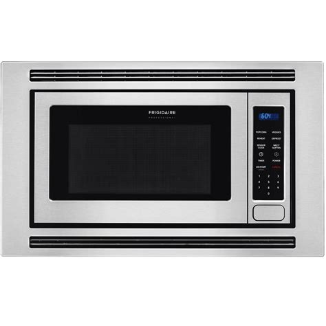 Sleek stainless steel on the outside and spacious on the inside. Shop Frigidaire Professional 2-cu ft Built-in Microwave ...