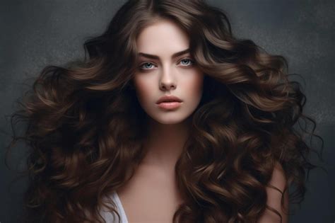 Premium Ai Image Beautiful Model Girl With Long Wavy And Shiny Hair