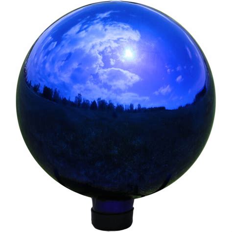 Gazing Ball Blue Hand Blown Glass 118 Inch Indoor Outdoor Garden