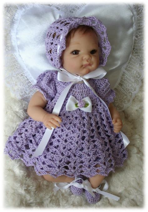 Crochet Pattern Dress Set For In To In Baby Dolls Etsy