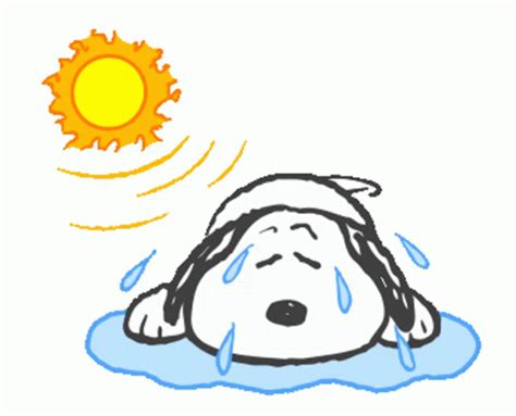 Snoopy Hot Sticker Snoopy Hot Sweating Discover Share Gifs
