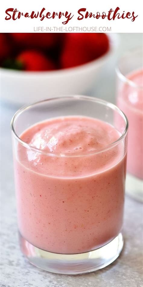 Strawberry Smoothies Are Delicious Frozen Drinks With Lots Of Strawberry Flavor Life I