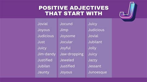 Adjectives That Start With J Capitalize My Title