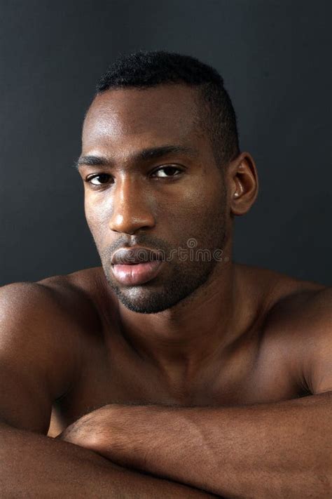 Handsome Black Man Headshot 1 Stock Image Image Of Solitary