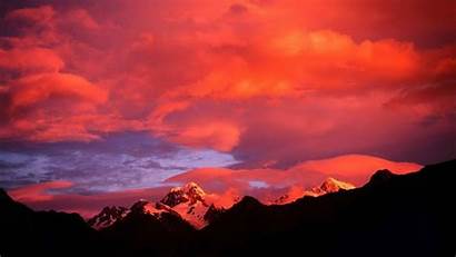 Sky Sunset Clouds Mountain Mountains Desktop Pink