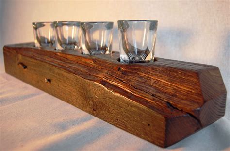This shot glass case would be a excellent gift for shot glass collectors. Whiskey "Flight" or Whiskey Shot Glass Holder | Shot glass ...
