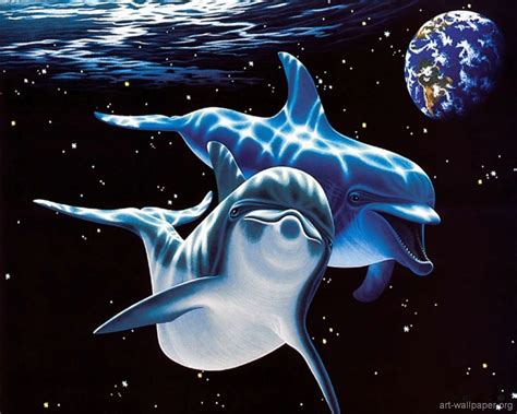 Space Dolphins Dolphins Wallpaper 39451335 Fanpop