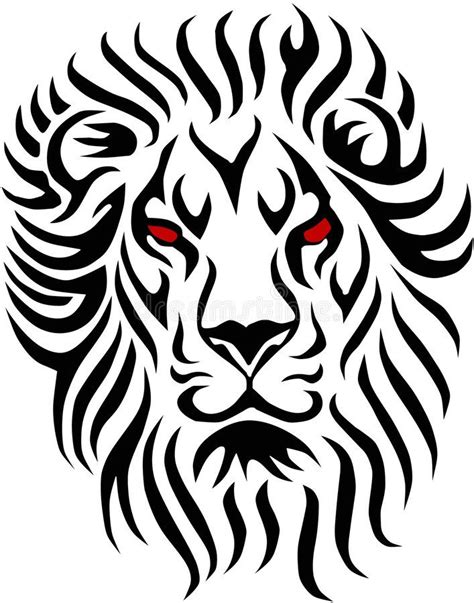 Illustration About Tribal Lion Shapes Easy To Resize Or Change Color