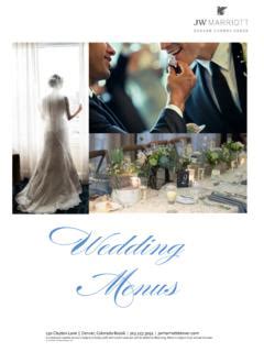 Wedding Menus - JW Marriott Denver / wedding-menus-jw-marriott-denver