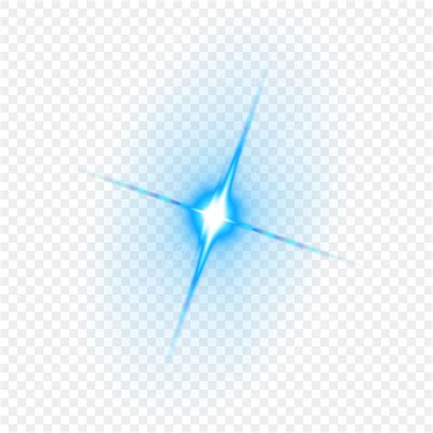 Gambar Elemen Efek Cahaya Bintang Biru Sumber Cahaya Teknologi
