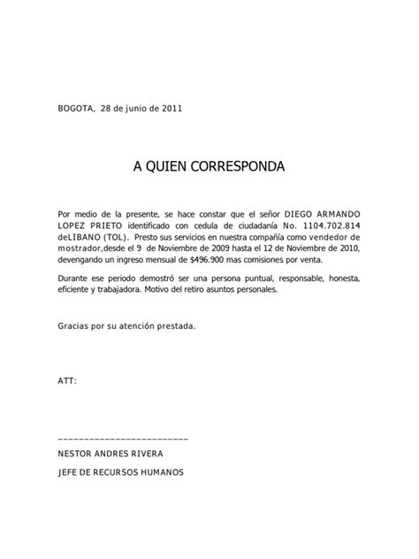 Carta de recomendación laboral personal formato de carta de referencia para rp de canadá | trabajo de entrada exprés. Carta de Recomendacion Laboral