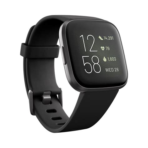 Fitbit Versa 2 Smart Watch Carbon Alu Black Band 2001155 Argos